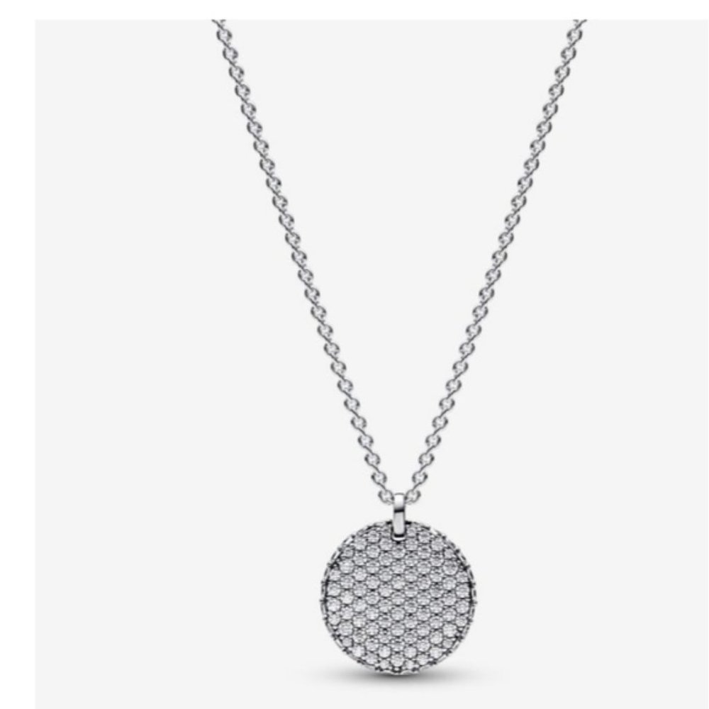 Pandora Timeless Pavé Round Pendant Necklace